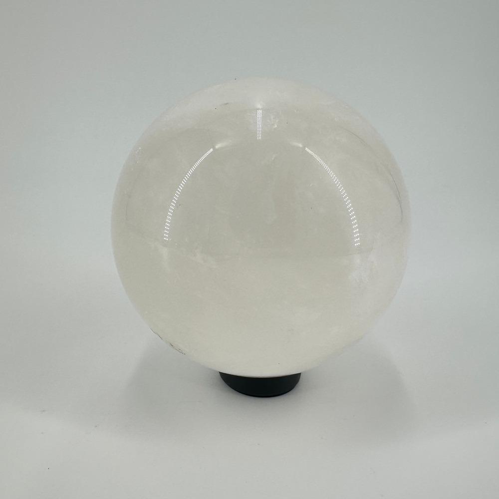 Milky White Quartz Crystal Sphere Polished Gemstone Ball 728g Mineral Specimen
